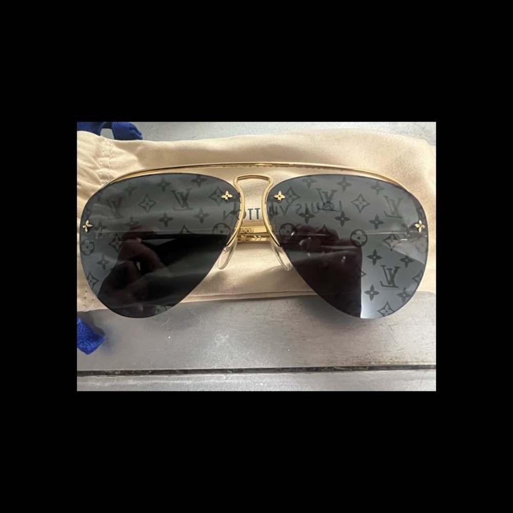 Louis Vuitton Gold Frame Sunglasses